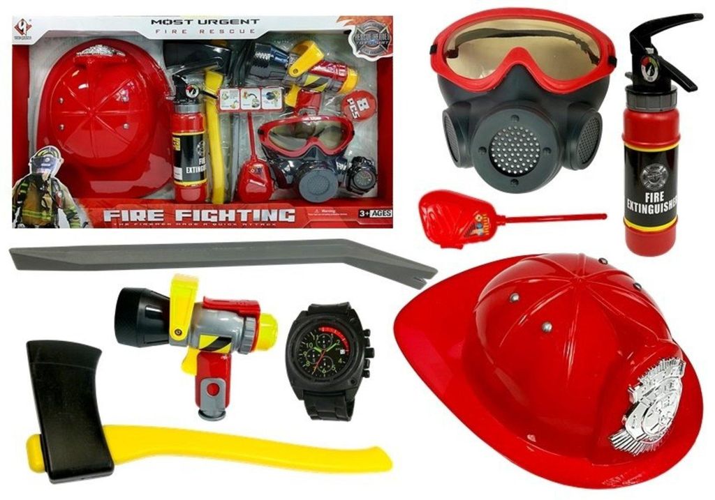 Kit Pompier Casque Extincteur Hachette Masque Pied de biche Image du produit 