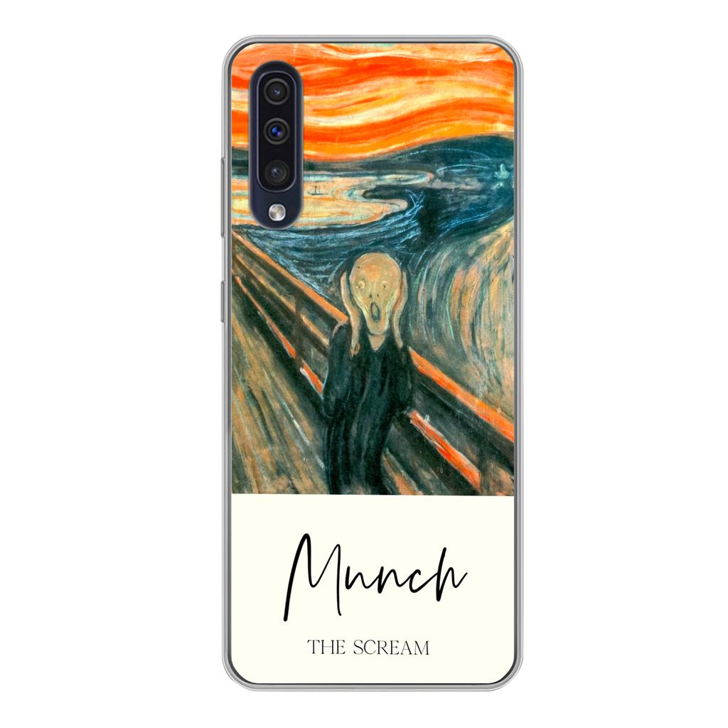 MuchoWow Handyhülle Schutzhülle Hülle für Samsung Galaxy A50 Der Schrei - Edvard Munch - Alte Meister Silikon Softcase Handy Hülle - Mobilte...