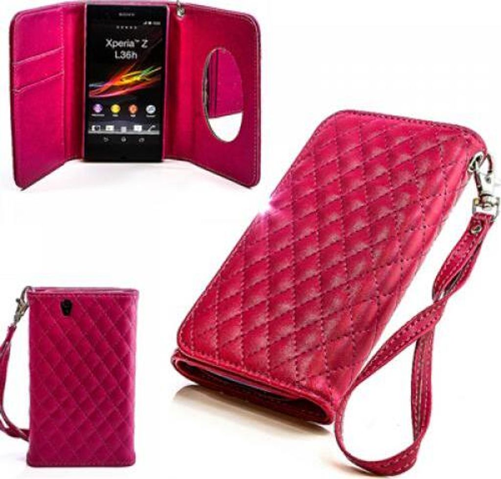 Sony Xperia Z (L36H) Booksytle Handtasche Mirror Pink