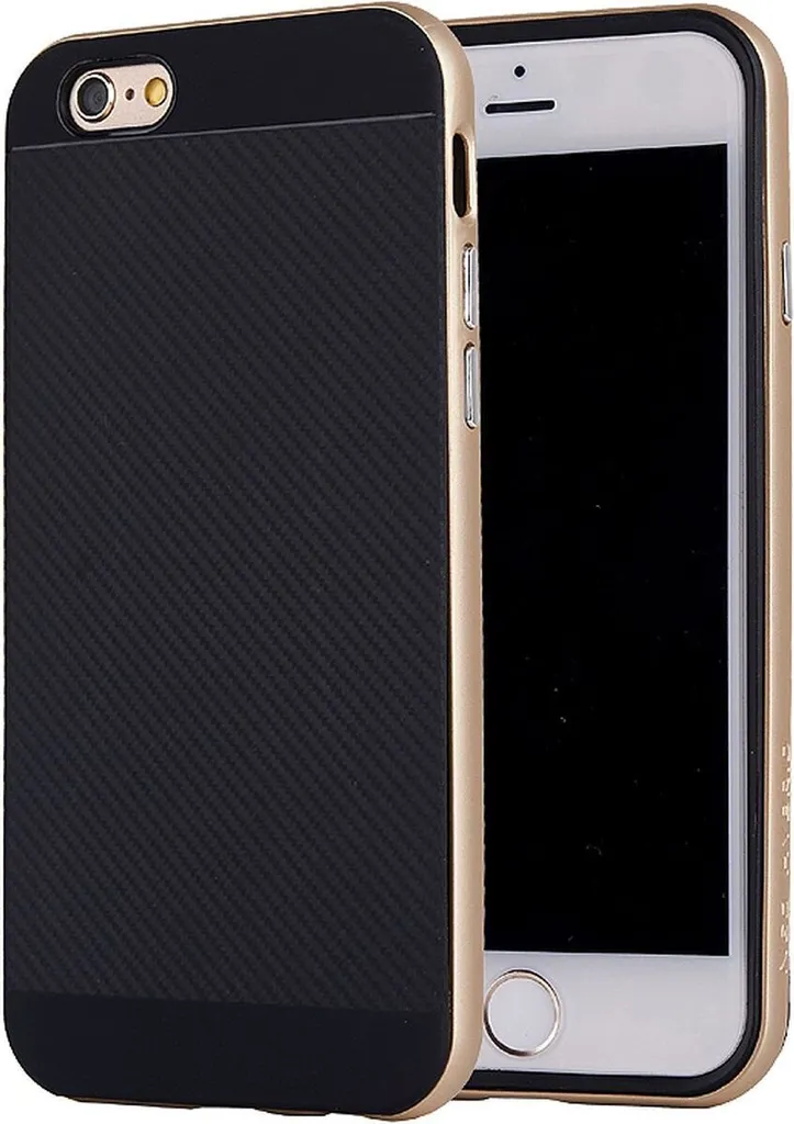 Custodia Rigida per iPhone 6 Plus 5.5 - Carbon Look Oro Antishock