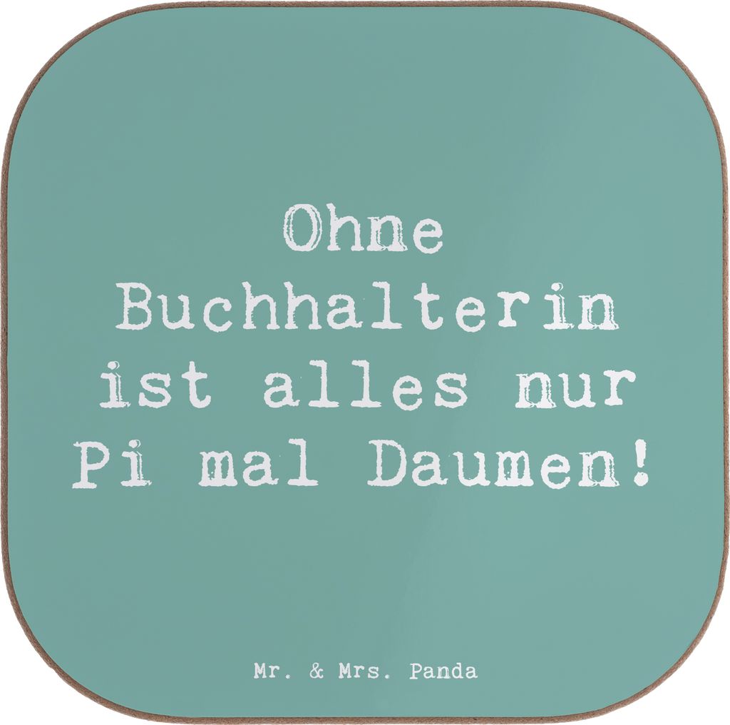 Mr. & Mrs. Panda Tassenuntersetzer Spruch Buchhalterin Liebe - Meeresbrise - Geschenk, grill untersetzer, gläseruntersetzer, kreative Geschenke, D...