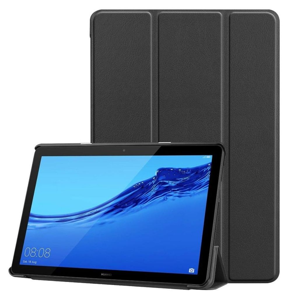 Huawei MediaPad T5 10 Hülle - Tri-Fold Ständer Klapphülle - Schwarz