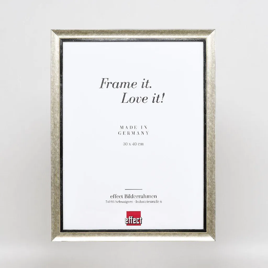 Cornice Argento 10,5x14,8 cm Legno Effect con Vetro Anti-Riflesso - 3