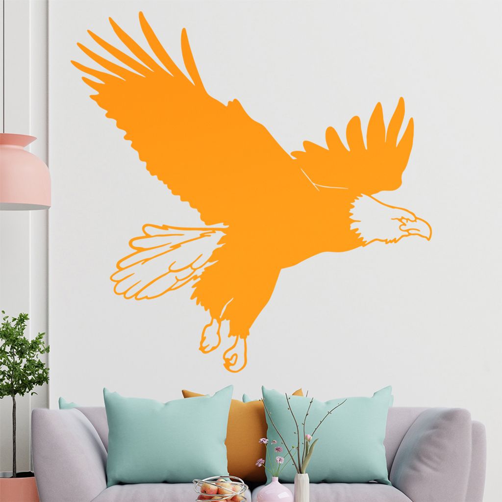 KIWISTAR Adler - Flug Aussicht Beobachter Auge Wandtattoo in 6 Größen - Wandaufkleber Wall Sticker - Dekoration, Küche, Wohnzimmer, Schlafzimmer...