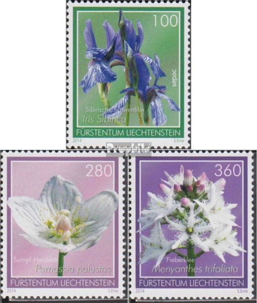 Briefmarken Liechtenstein 2014 Mi 1718-1720 (kompl.Ausg.) gestempelt Blumen