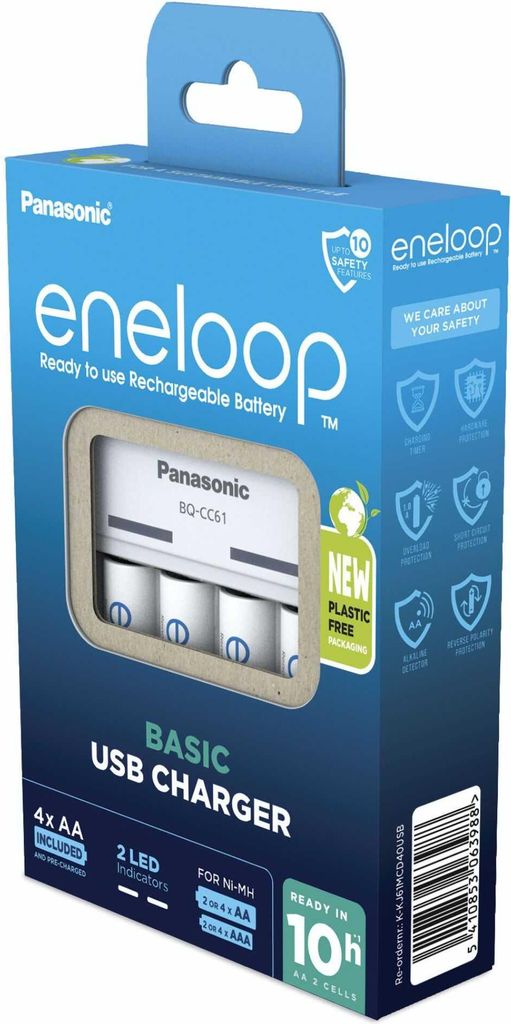 Panasonic Eneloop Caricabatterie di base USB BQ-CC61 incl. Immagine del prodotto 