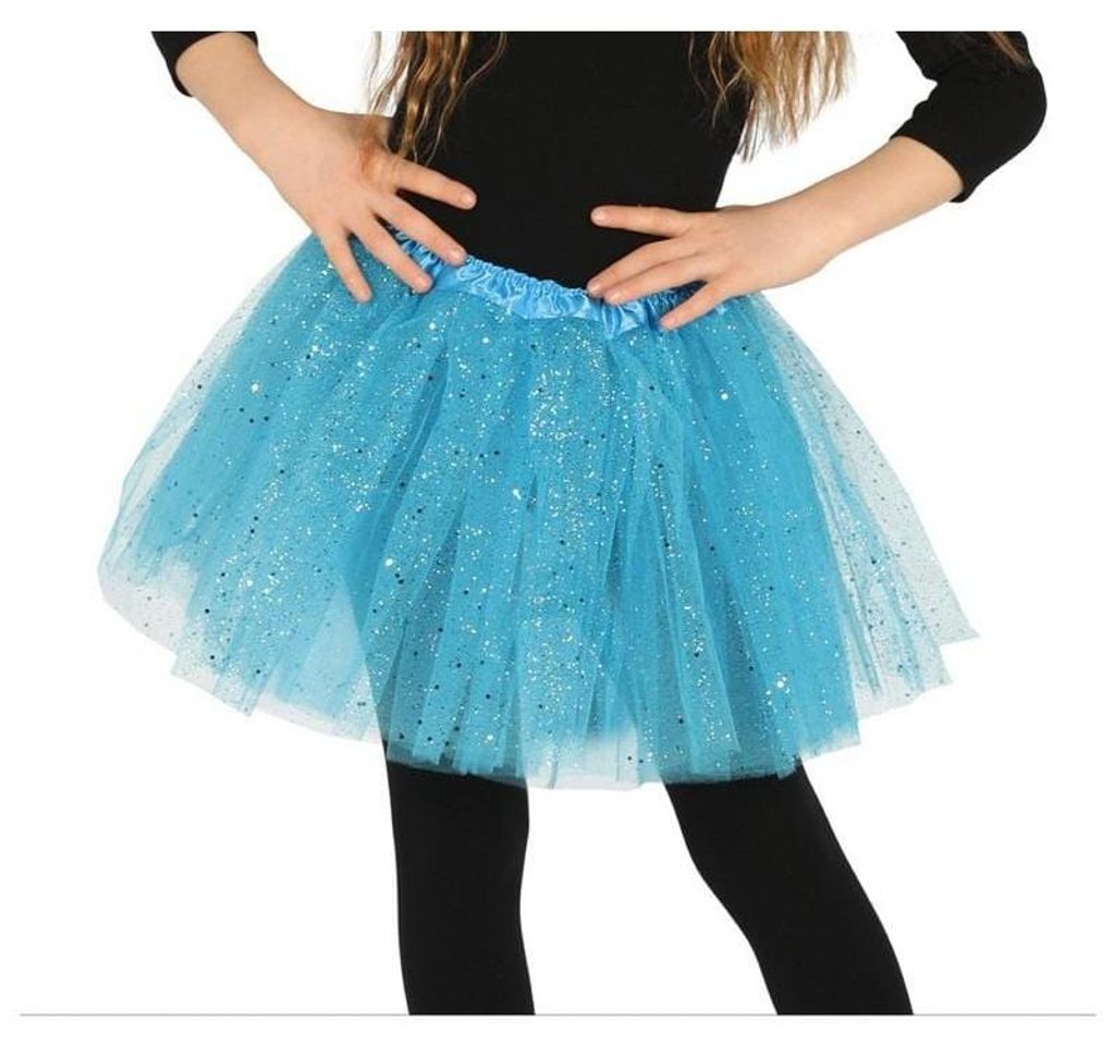Tutù blu con glitter per bambini di circa 30 cm Immagine del prodotto 