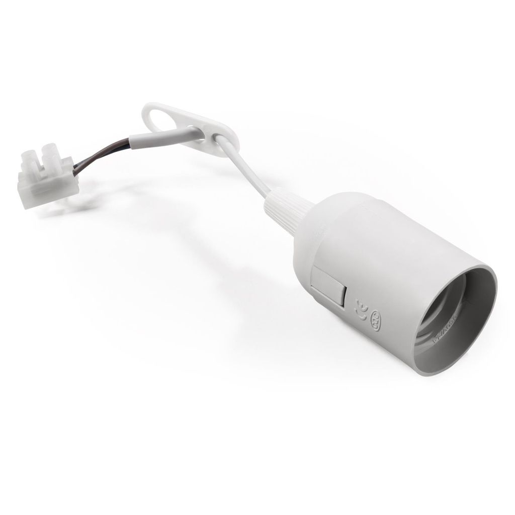 McShine Renovierfassung, E27, 11cm Kabel, weiß, 2-poliger Lüsterklemme