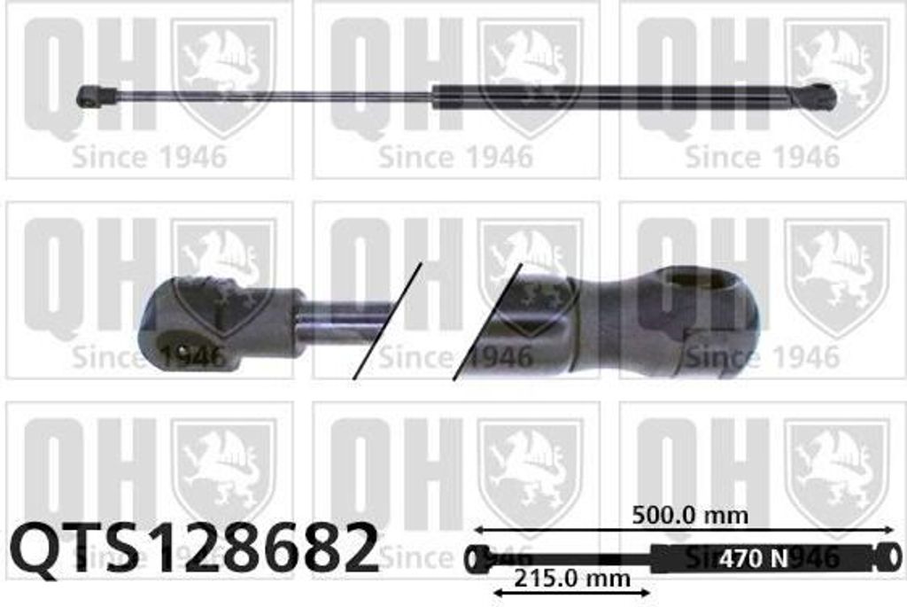 QUINTON HAZELL QTS128682 Gasfeder Heckklappendämpfer für SEAT Ibiza III Schrägheck (6L) 500mm