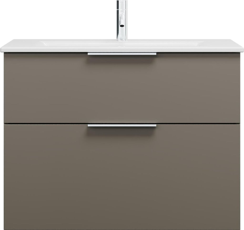 burgbad Eqio Slim Keramik-Waschtisch inklusive Waschtischunterschrank, 820x490x620mm, SHBT082F2010C0001G0146