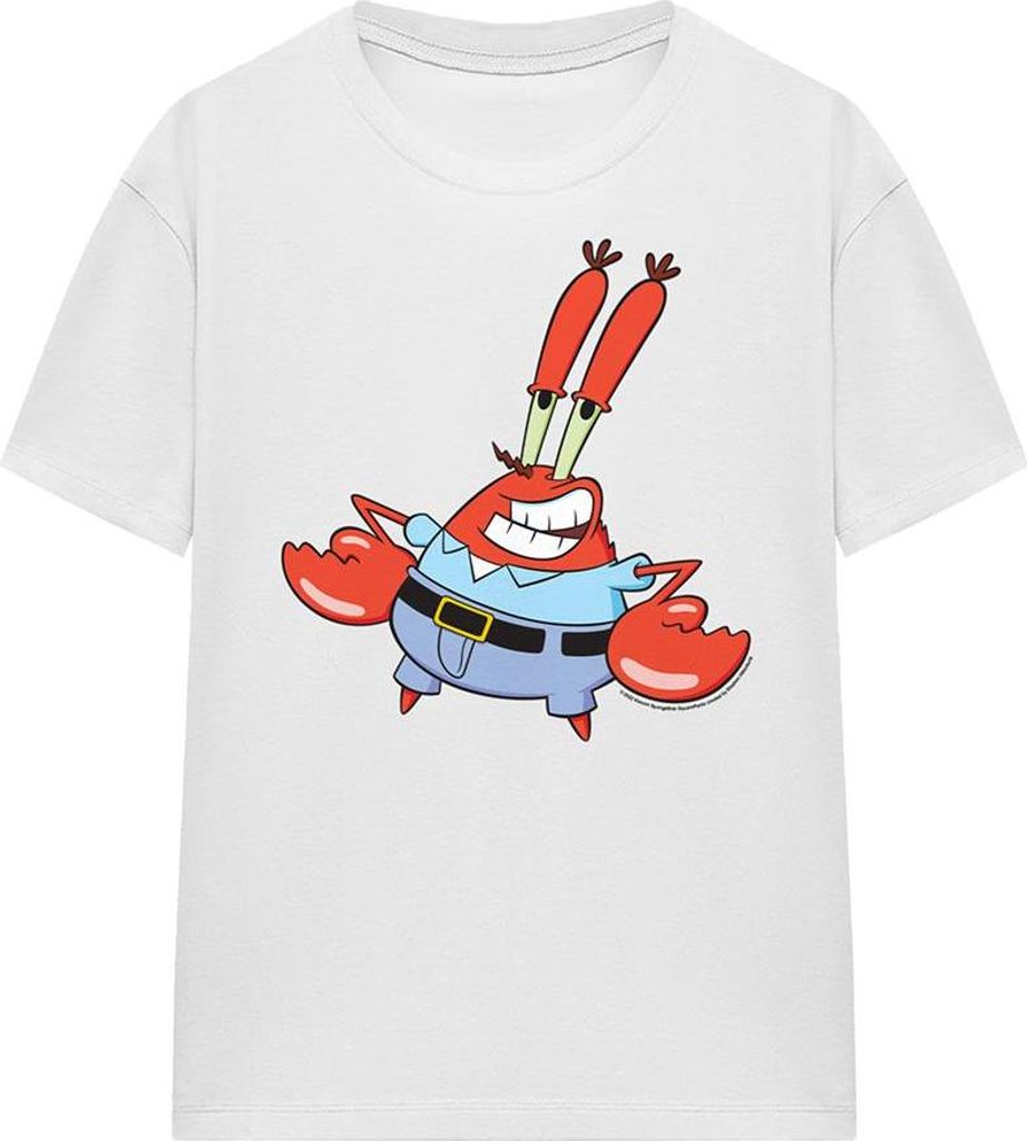 SpongeBob SquarePants - "Mr Krabby" T-Shirt für Damen TV26894 (S) (Weiß)