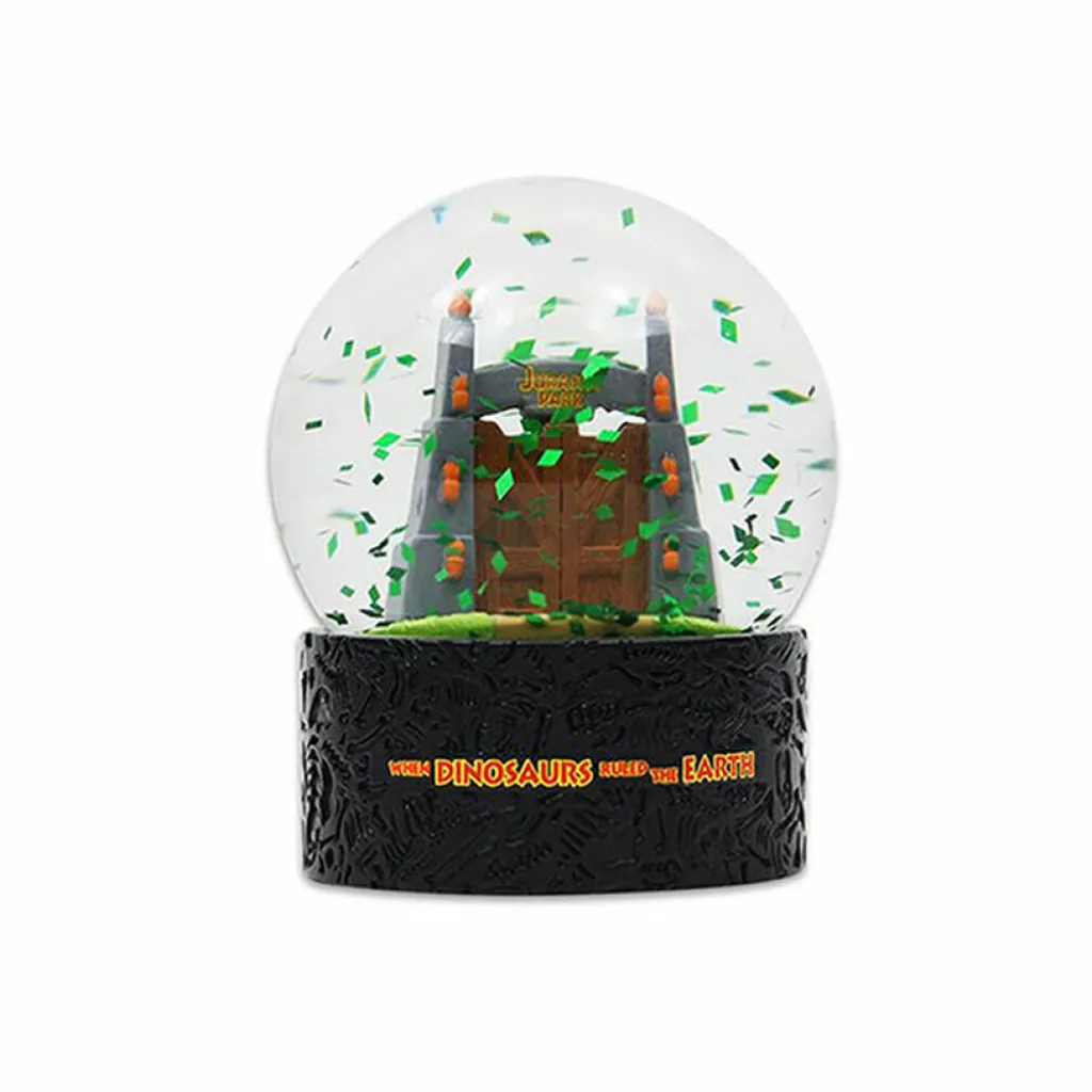 Déco bureau Jurassic Park - Boule de neige 6,5 cm portes du parc