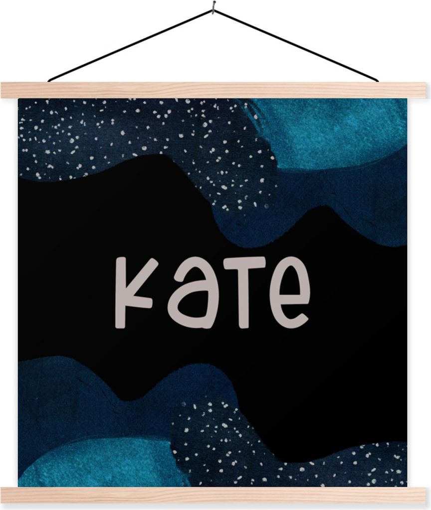 MuchoWow Textilposter Kate - Pastell - Mädchen 40x40 cm mit holzfarbenen Rahmen - Posterleiste