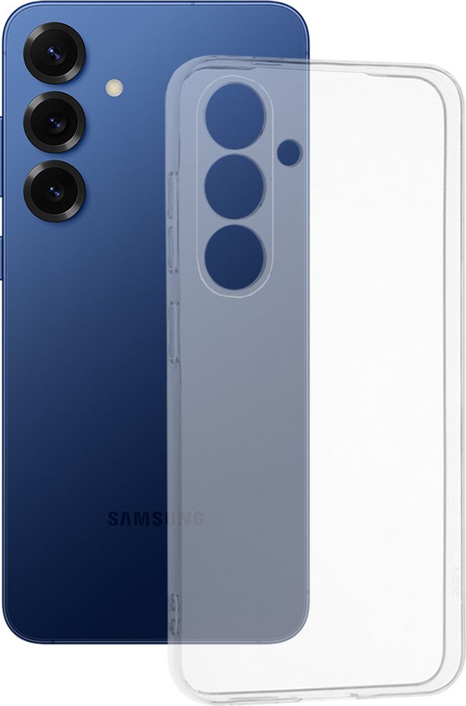 Techsuit Clear Silikon Back Cover Hülle für Samsung Galaxy S25 - Transparent