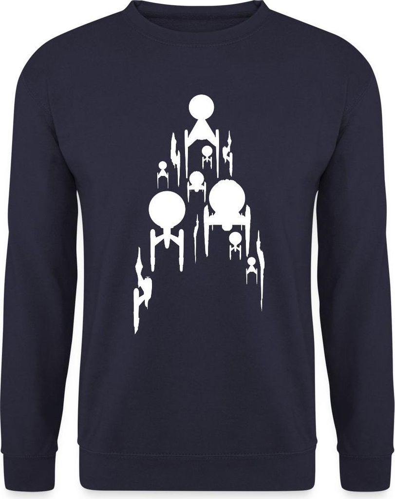 Spreadshirt Star Trek Discovery Raumschiff Uni Pullover, XXL, Navy