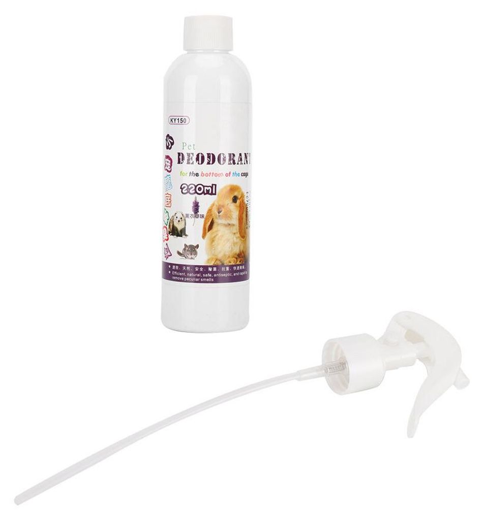Haustier-Reinigungsspray, Deodorant für den Boden des Käfigs, Hamster, Kaninchen, natürliche Geruchsbeseitigung, Lavendel