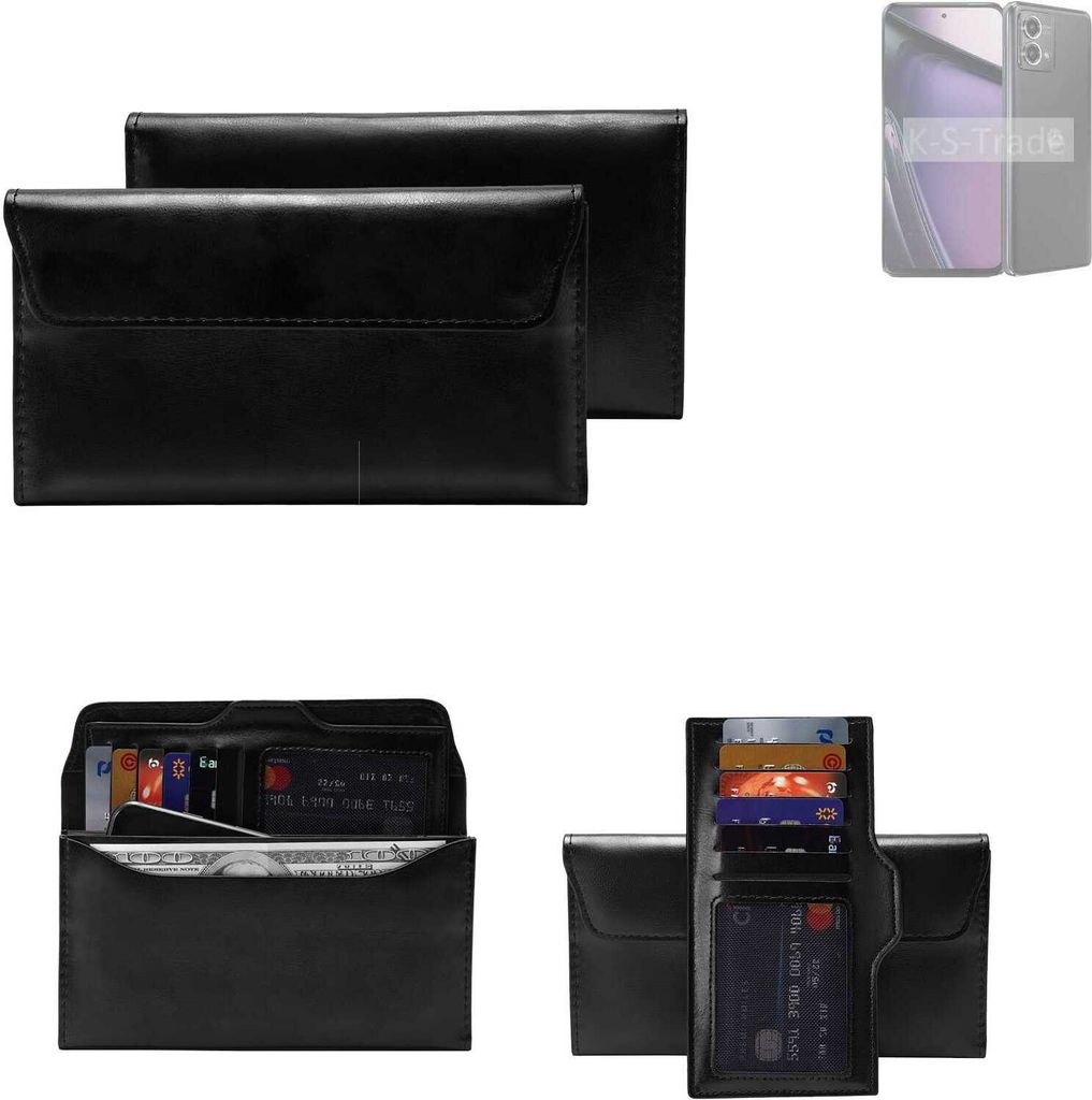 K-S-Trade Handy Hülle kompatibel mit Motorola Moto G Stylus 5G (2023) Schutz Hülle Tasche Schutz Case Handytasche Kunstleder schwarz, 1x