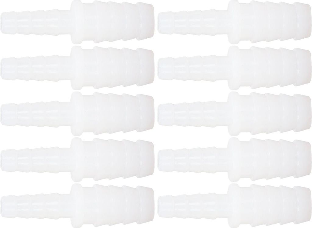 10Stück Schlauchverschraubung PE Rohrverbinder Barb Reducer Joint Straight Through Set Set