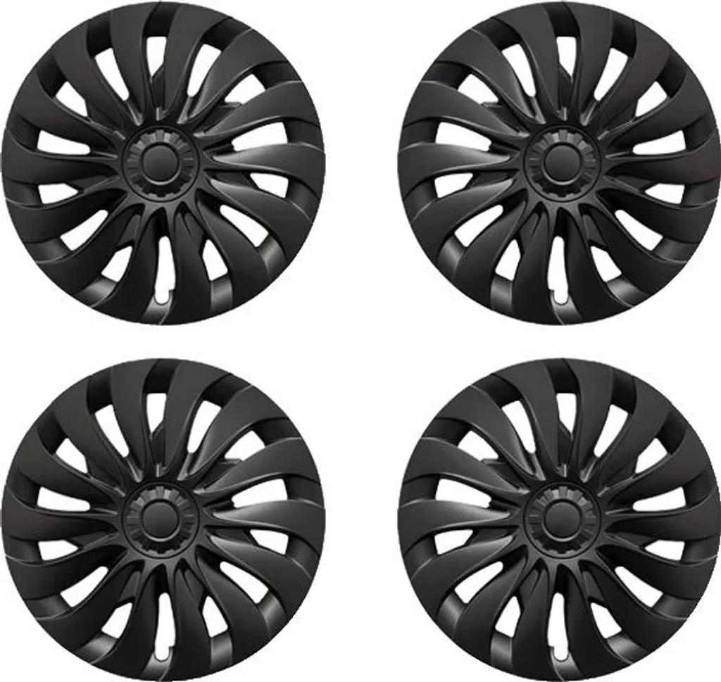 Couvre-roue 4 pièces Style Storm Noir Mat - Enjoliveurs pour Tesla Model Y