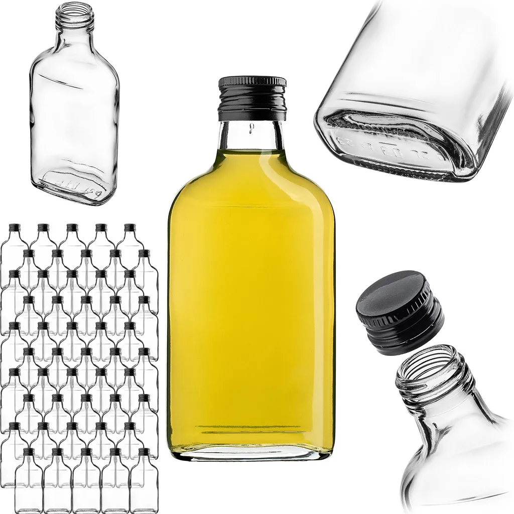 Bottiglie Vetro KADAX 200ml per Liquori Casa e Grappa - 50 Pezzi