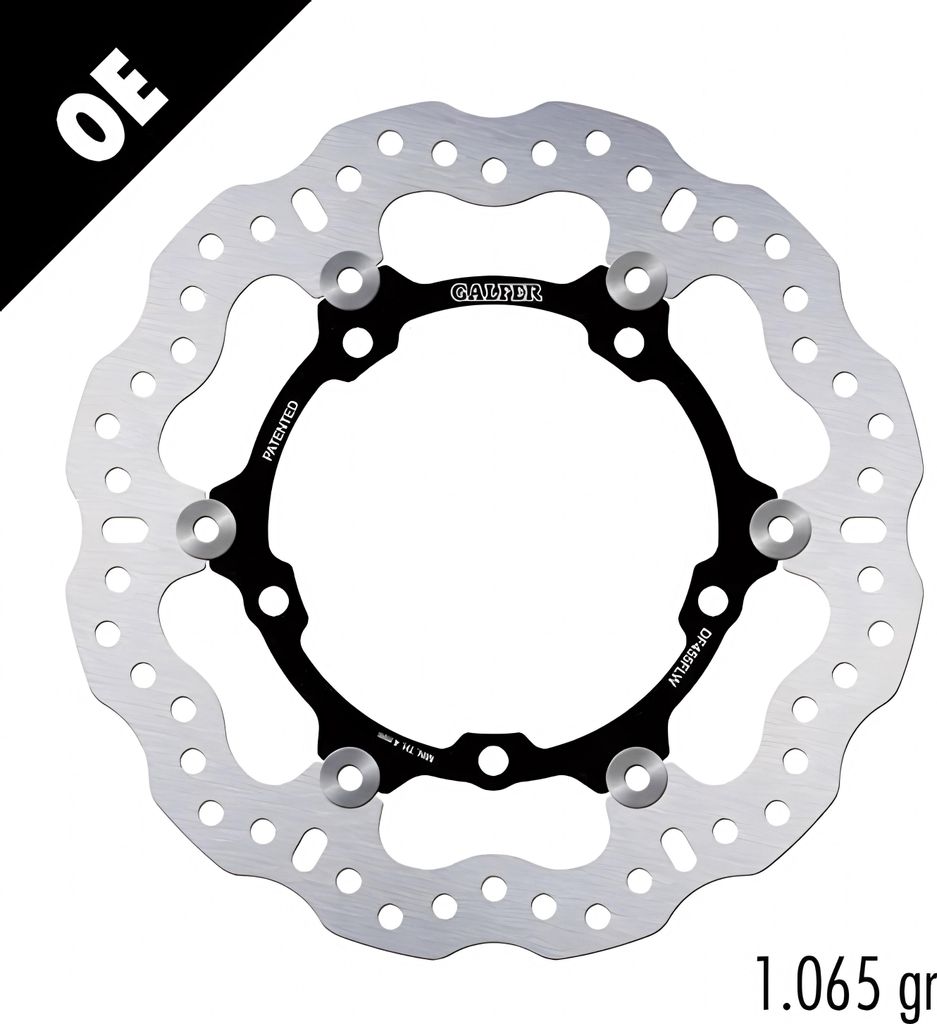 Bremsscheibe Set Galfer 2x DF455FLW WAVE schwimmend vorne 280x4,5mm für Yamaha MT-07 Tenere Tracer 7 GT XSR A 689 / 700 ccm Bj. 2013 - 2025