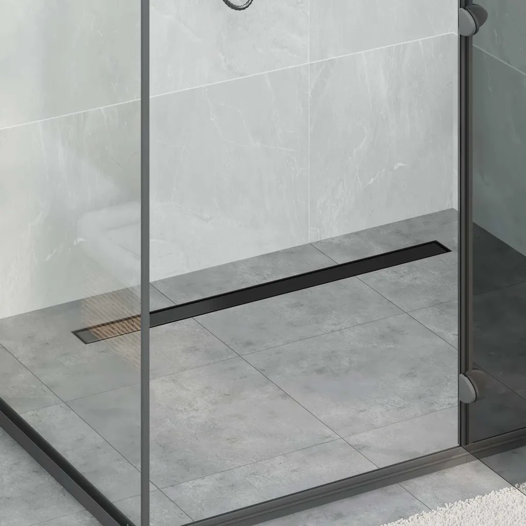 SYFAX™ Scarico Doccia Nero 100 cm | Canalina 2 in 1 Acciaio Inox 304 - 2