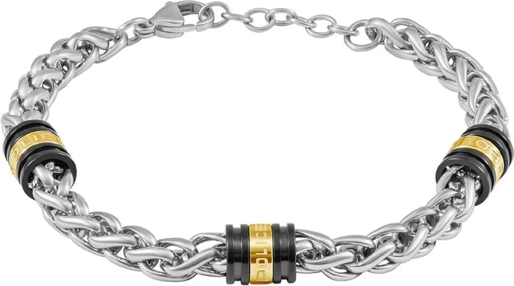 Bracciale Police Solaris PEAGB0078202 Acciaio Argento per Uomo