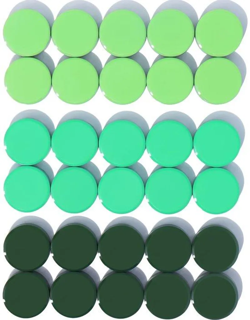 Aimants pour tableau blanc - Fixation forte verte - Lot de 30 magnets