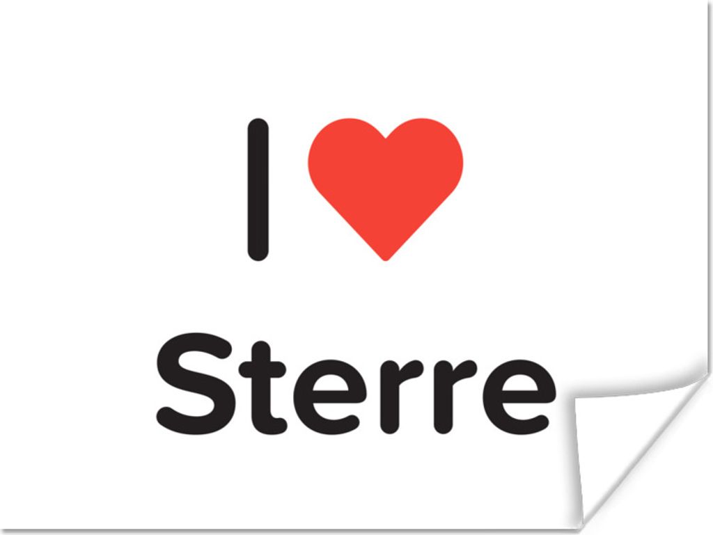 MuchoWow Poster Ich liebe - Sterre - Mädchen 40x30 cm - Plakate für die Wände - Poster Wohnzimmer