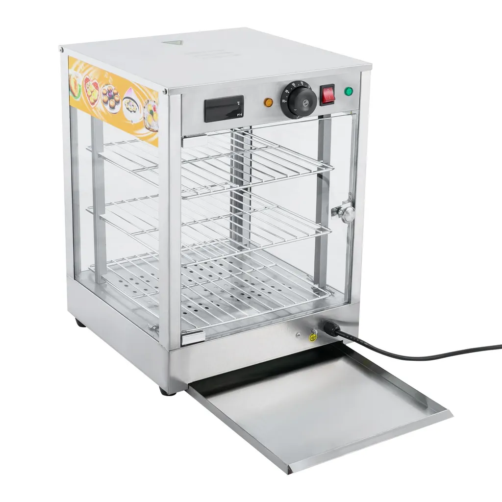 Chauffe-plats inox 800W à haute performance pour restauration et buffet