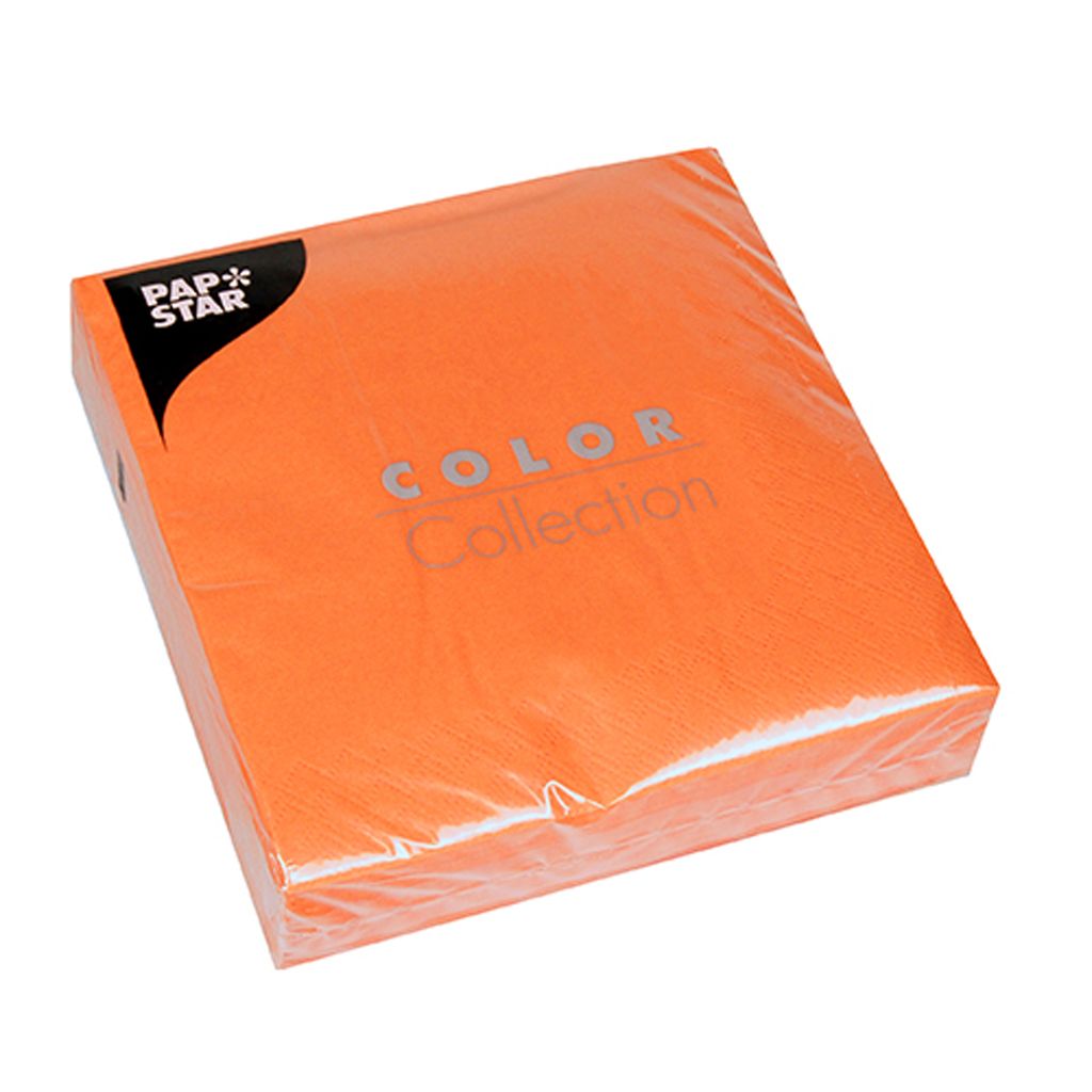 50 Servietten, 3-lagig 1/4-Falz 33 cm x 33 cm nektarine Produktbild 