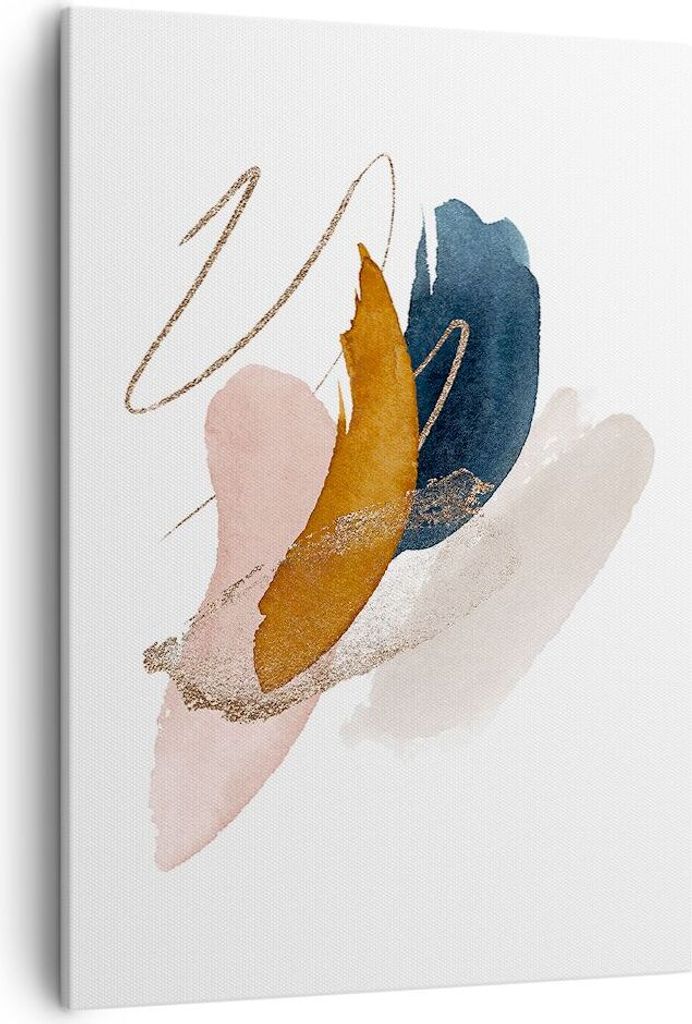 Bild auf Leinwand - Leinwandbild - Einteilig - Die Farben Abstraktion Stück - 50x70cm - Wand Bild - Wanddeko - Wandbilder - Leinwanddruck - Wandde...