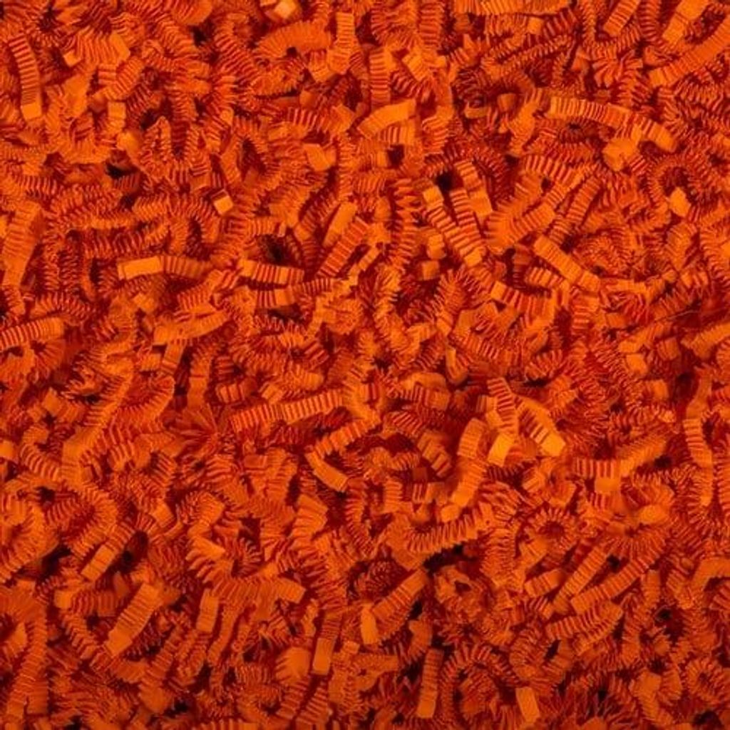 Dekorativer Füllstoff für Geschenke und Pakete ZigZag Delux orange 1 kg