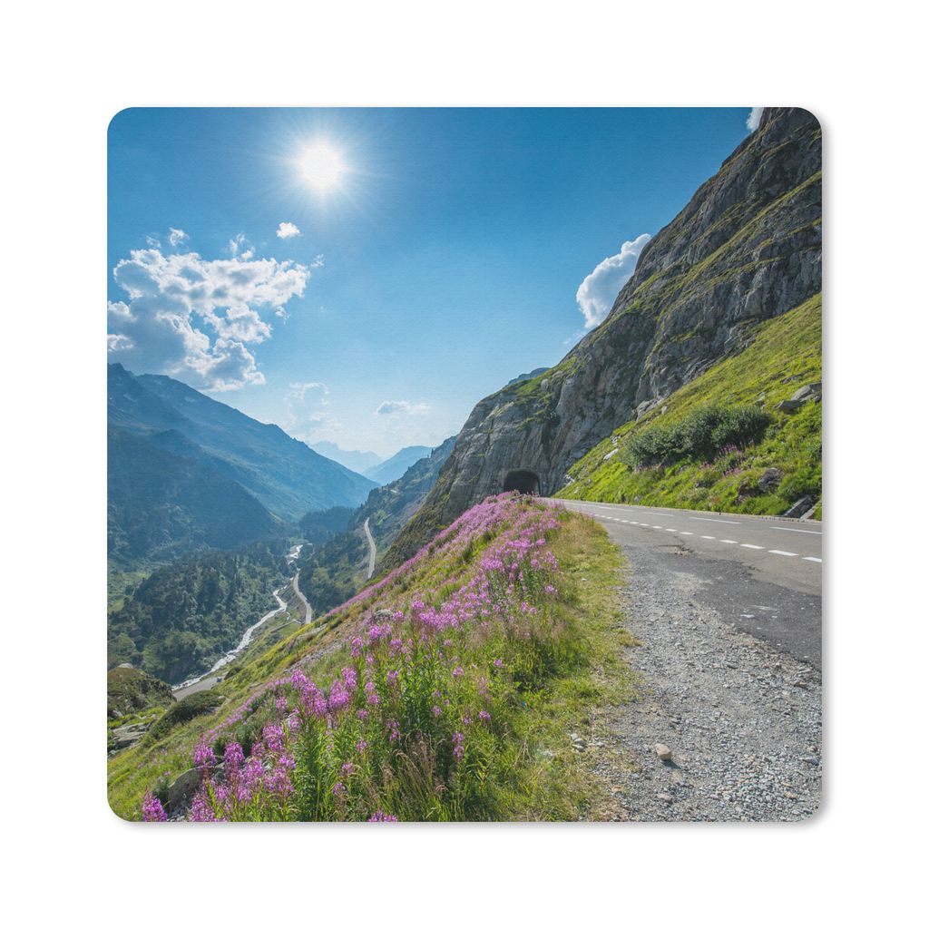 MuchoWow Mauspad Mousepad Schweiz - Alpen - Natur 20x20 cm - Mousepads - Maus Mat - Pad - Mausunterlage - Desk Mat - Bureauartikeln