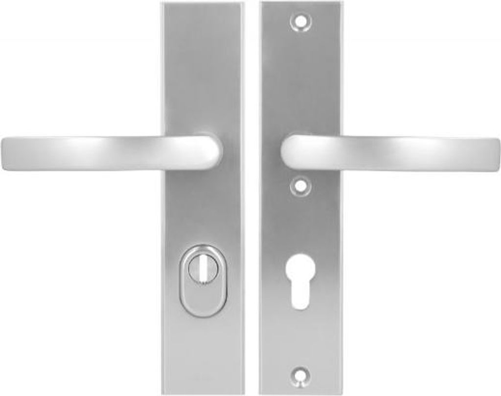 Axa ODIN++ 72 WB Griff Klasse 3 mit FLEX-Einsatzschutz (Brandschutz), Farbe F6 - Edelstahl (Türstärke 74-83 mm)