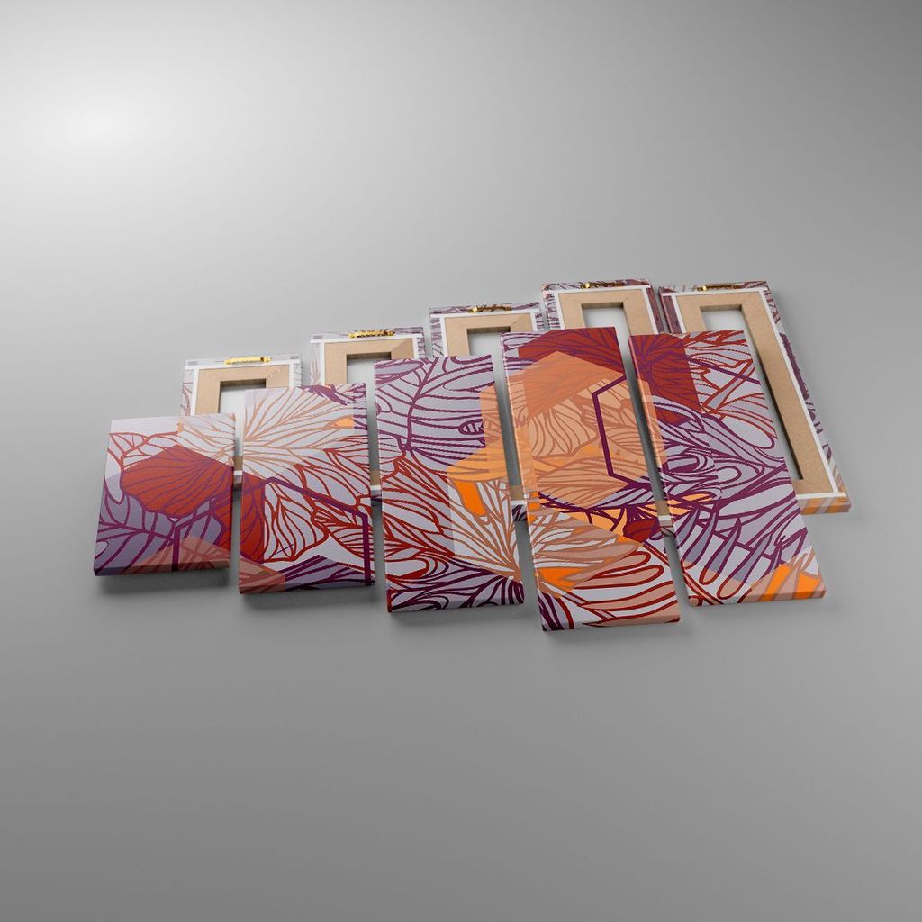 Bild auf Leinwand - Leinwandbild - Blatt Pflanze Blume - 100x60cm - Wand Bild - Wanddeko - Leinwanddruck - Bilder - Kunstdruck - Wanddekoration - L...