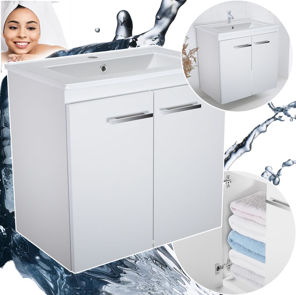 Paplinskimoebel Badunterschrank-Set mit Waschbecken 61,5 x Produktbild 5