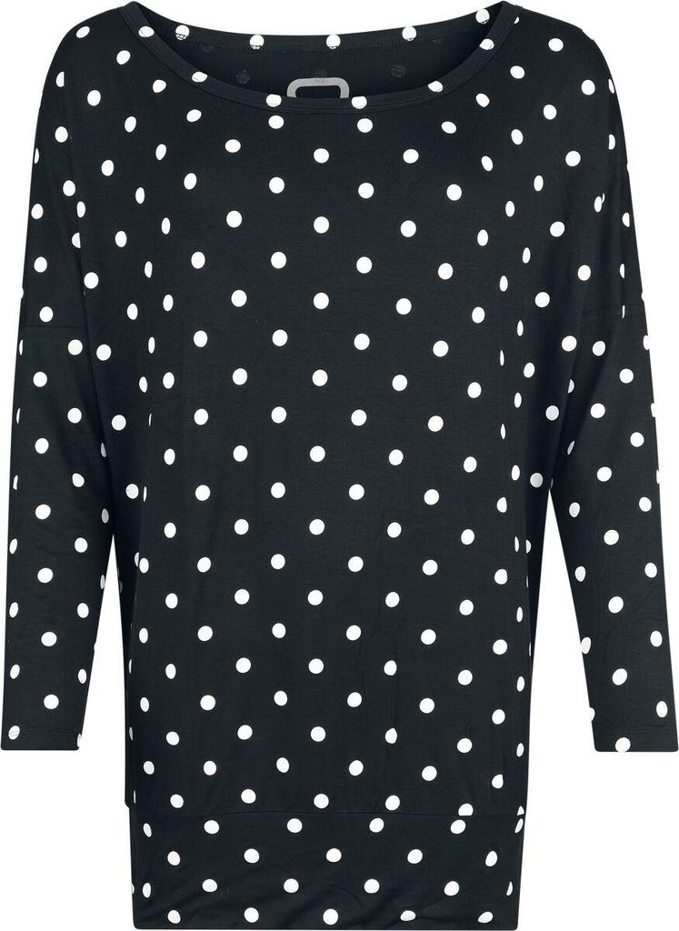 RED by EMP Damen schwarzes Langarmshirt mit Allover-Print 5XL