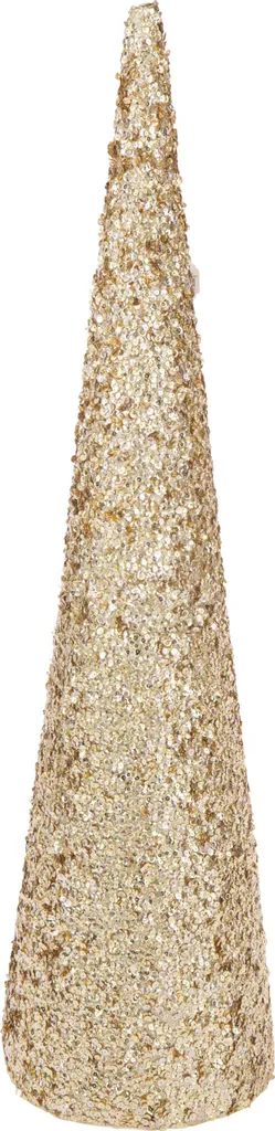 Cône Paillettes Mousse Or Large J-Line - Décoration de Noël Scintillante