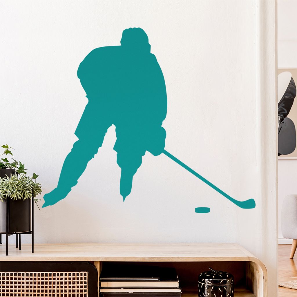 Eishockey Puck Figur Wandtattoo Wandaufkleber Wall Sticker - Dekoration, Küche, Wohnzimmer, Schlafzimmer, Badezimmer