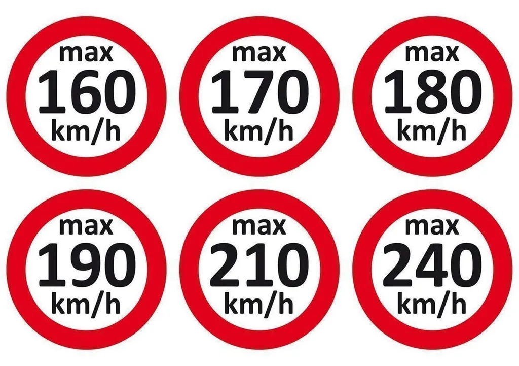 Autocollant de vitesse 180 km/h Type S pour pneu hiver - Rouleau de 100 - 2