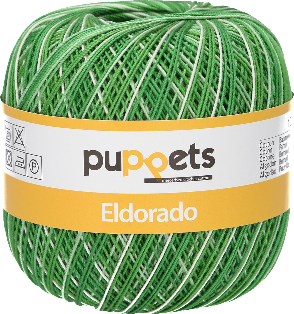 Puppets Eldorado Stärke 10 4578010-00124 multicolor Häkelgarn, 100 % Baumwolle