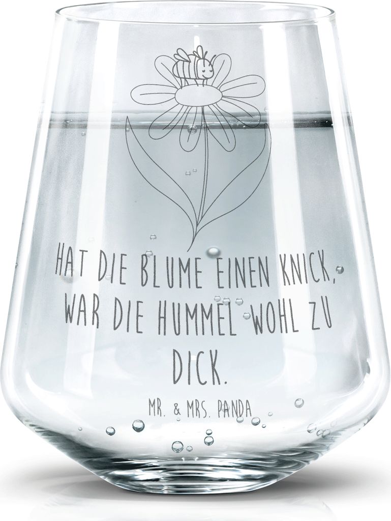 Mr. & Mrs. Panda Glas Hummel Blume - Transparent - Produktbild 
