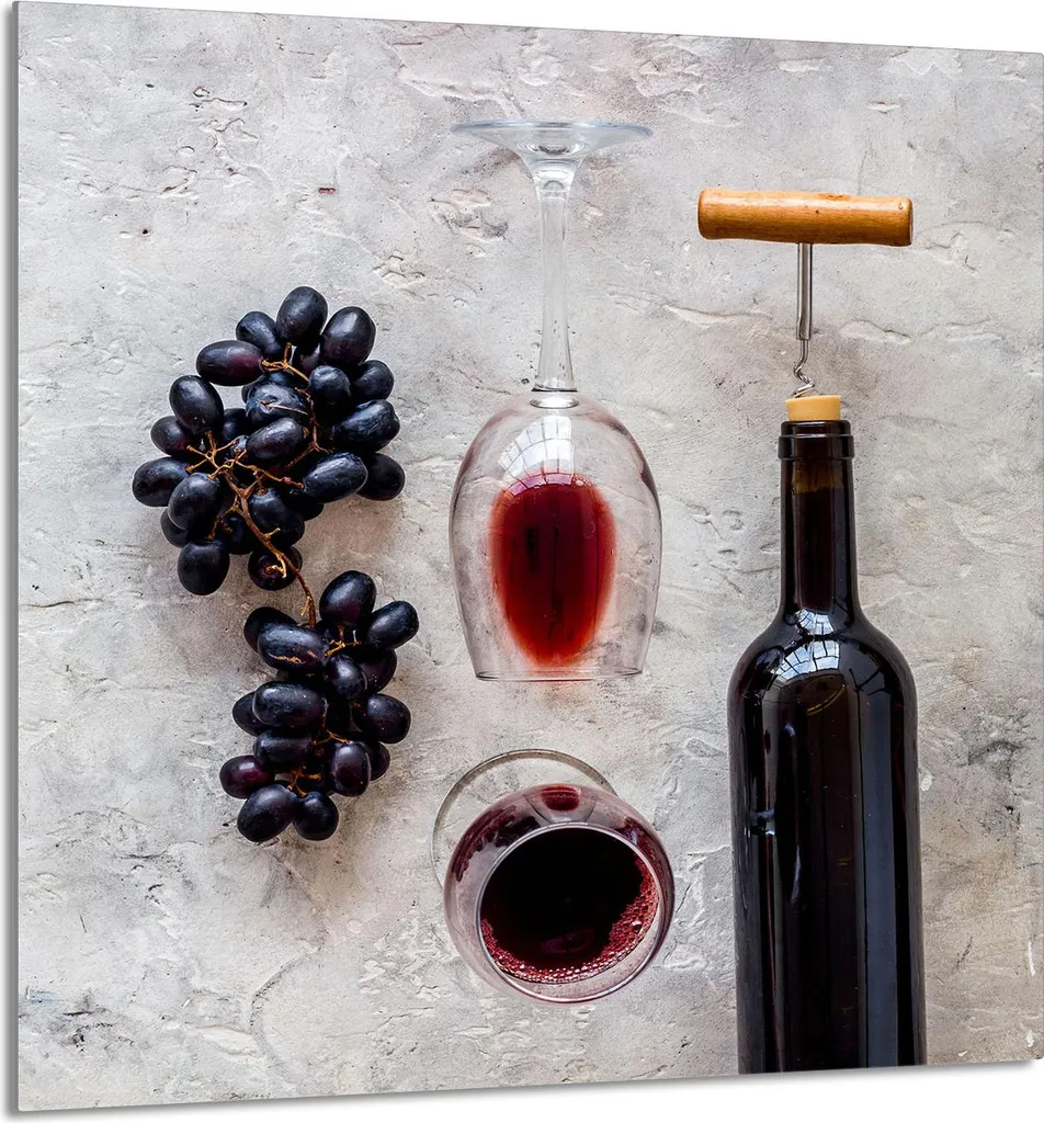 PIATTO IN VETRO PER CUCINA 60x65 Vino