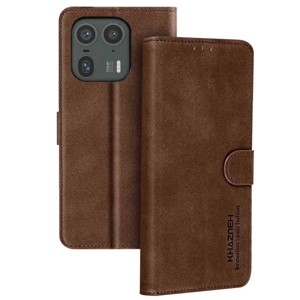 Cover Portafoglio Motorola Edge 50 Ultra Avizar Marrone Premium
