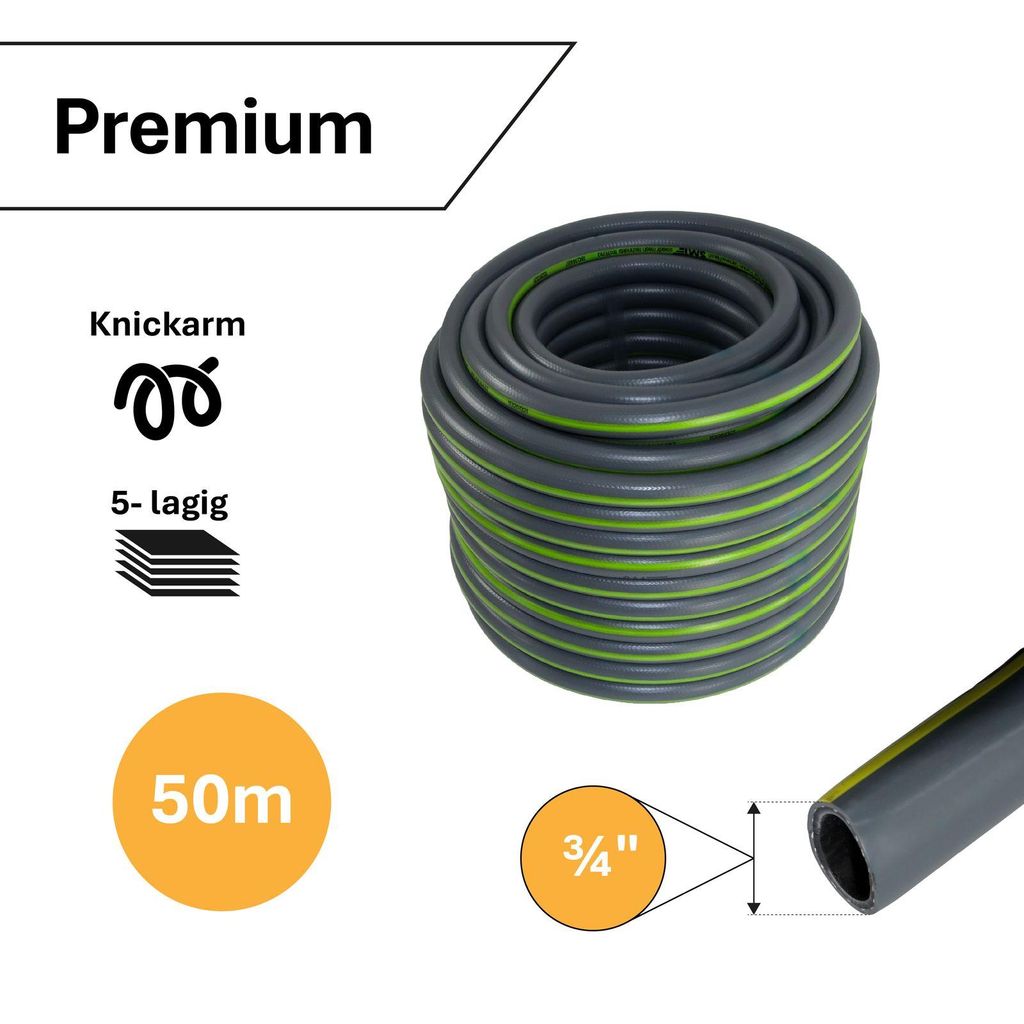 Premium Gartenschlauch 3/4" 50m Produktbild 