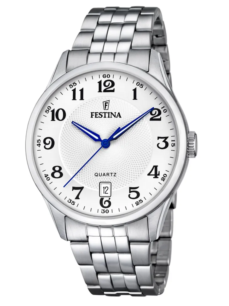 Orologio Festina Uomo F20425-1 Argento | Acciaio Inox e Lancette Blu