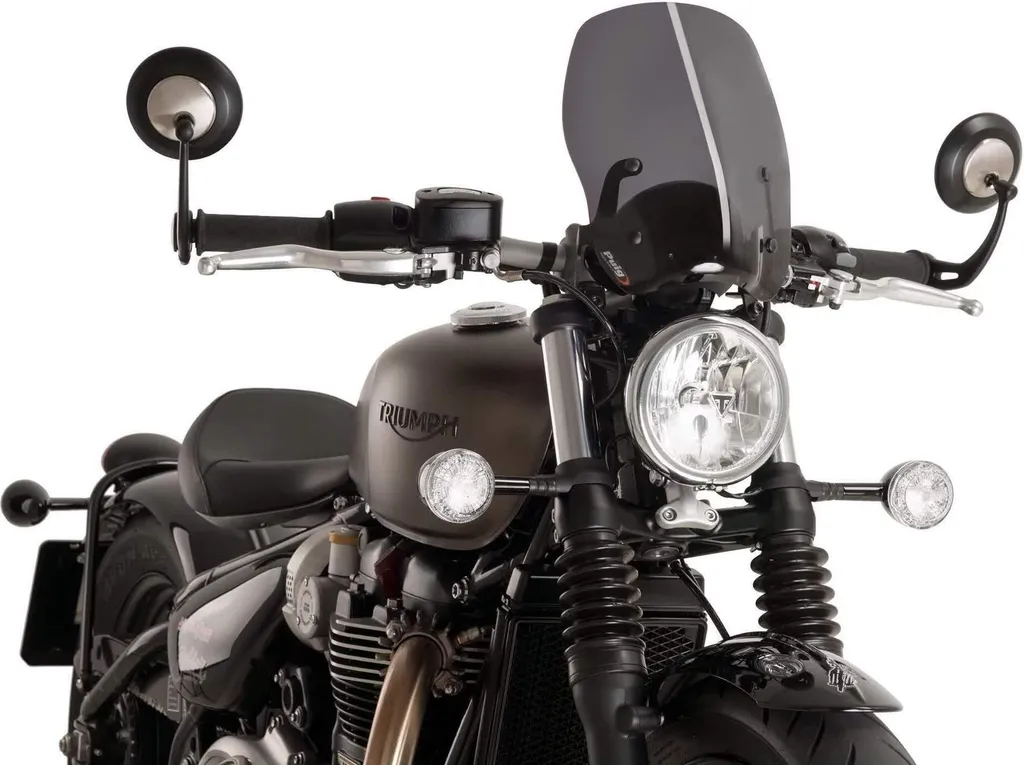 Pare-brise Puig Naked Touring Fumé Haute Protection Bonneville Bobber