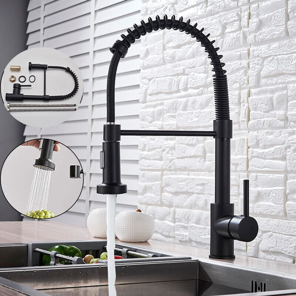 Pull Down Küchenarmatur Dual Modi Düse Heißes Kaltes Wasser Mischbatterie Messing Feder Küchenarmaturen Spüle