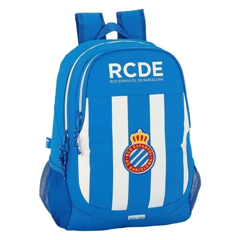 Sac à dos Safta Rcd Espanyol 22.5l Blanc et Bleu Officiel pour Fans